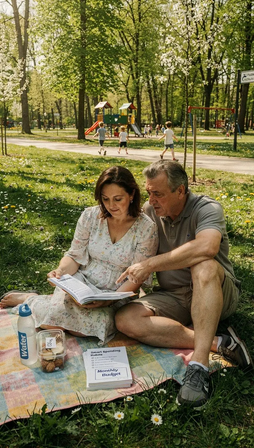 Laptop s otevřeným blogem o finanční gramotnosti a navrhovanými praktickými radami